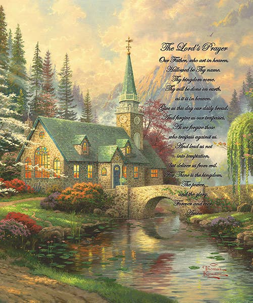 "The Lord's Prayer" 1-Ply Faux Fur Everyday Designer Blanket