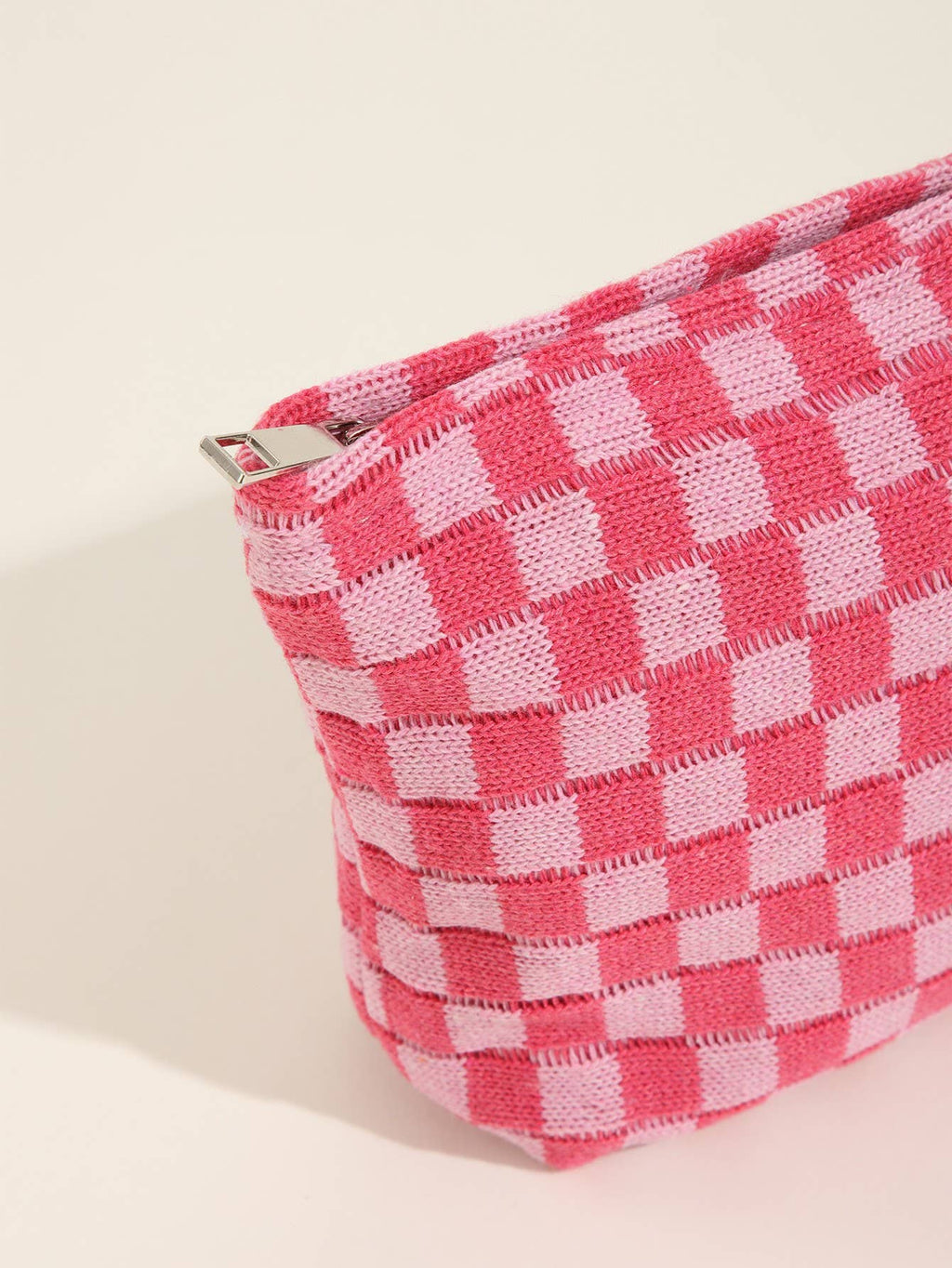 TRAVEL CHECKER MAKEUP COSMETIC POUCH BAG | 40P528