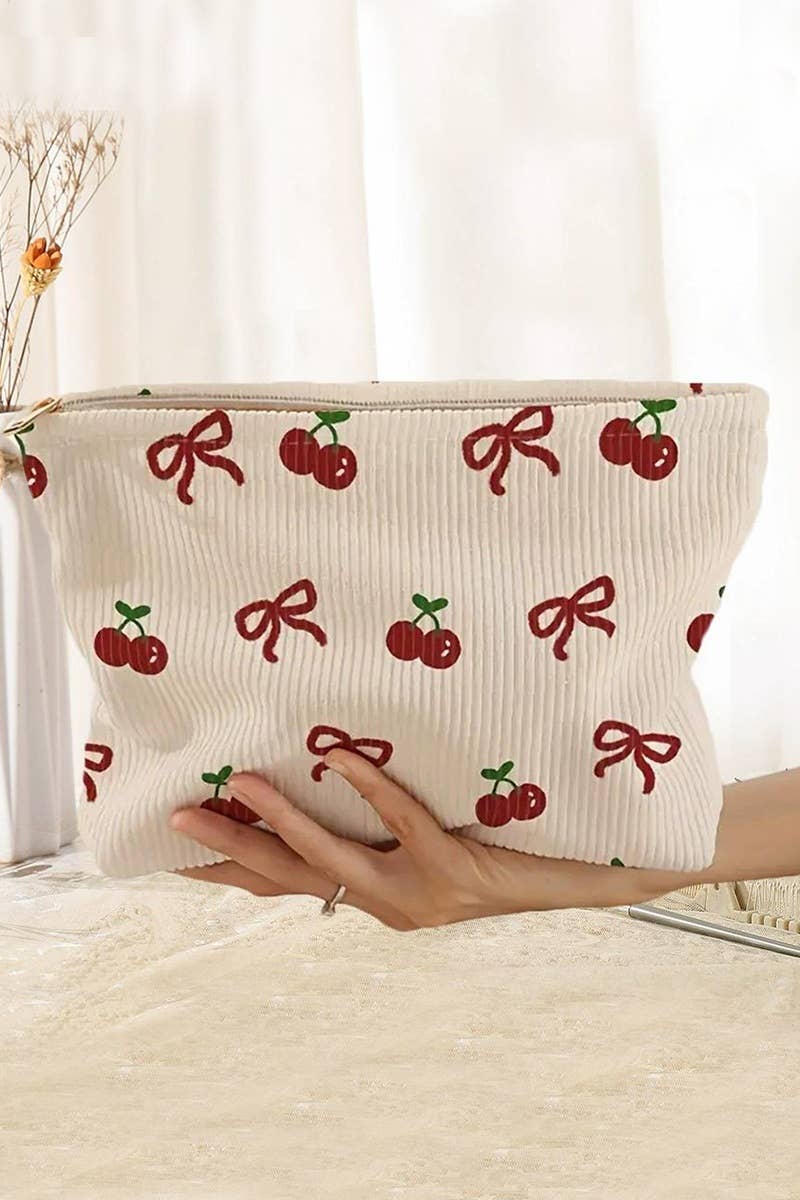 ,,...SI-27948 Bowknot Pattern Makeup Cosmetic Clutch Bag