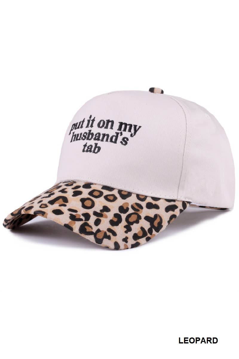 `.Put It On My Husband's Tab Two Tone Canvas Cotton