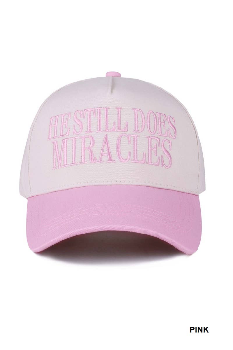 ,,,.._ 0811 He still does miracles two tone canvas cotton cap SI-28473