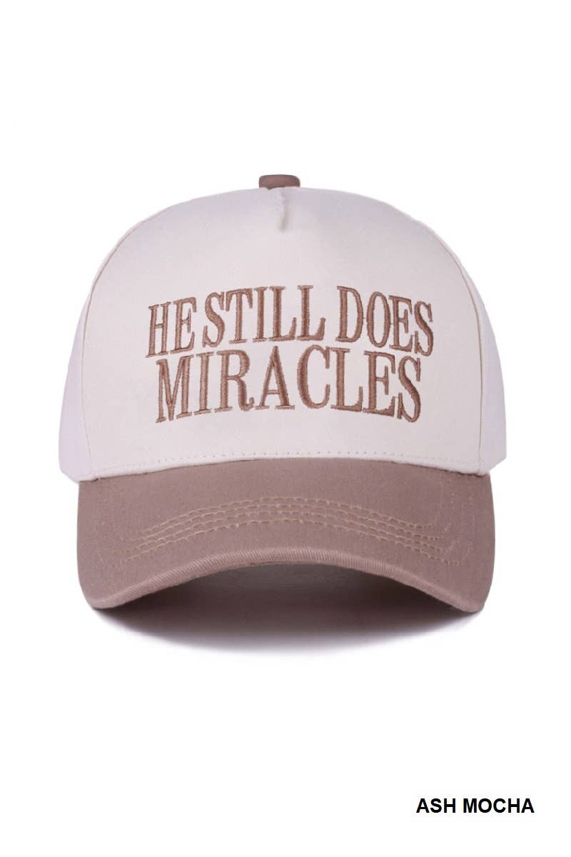 ,,,.._ 0811 He still does miracles two tone canvas cotton cap SI-28473