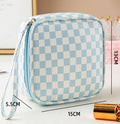TRAVEL CHECKER MAKEUP COSMETIC POUCH BAG | 40P537