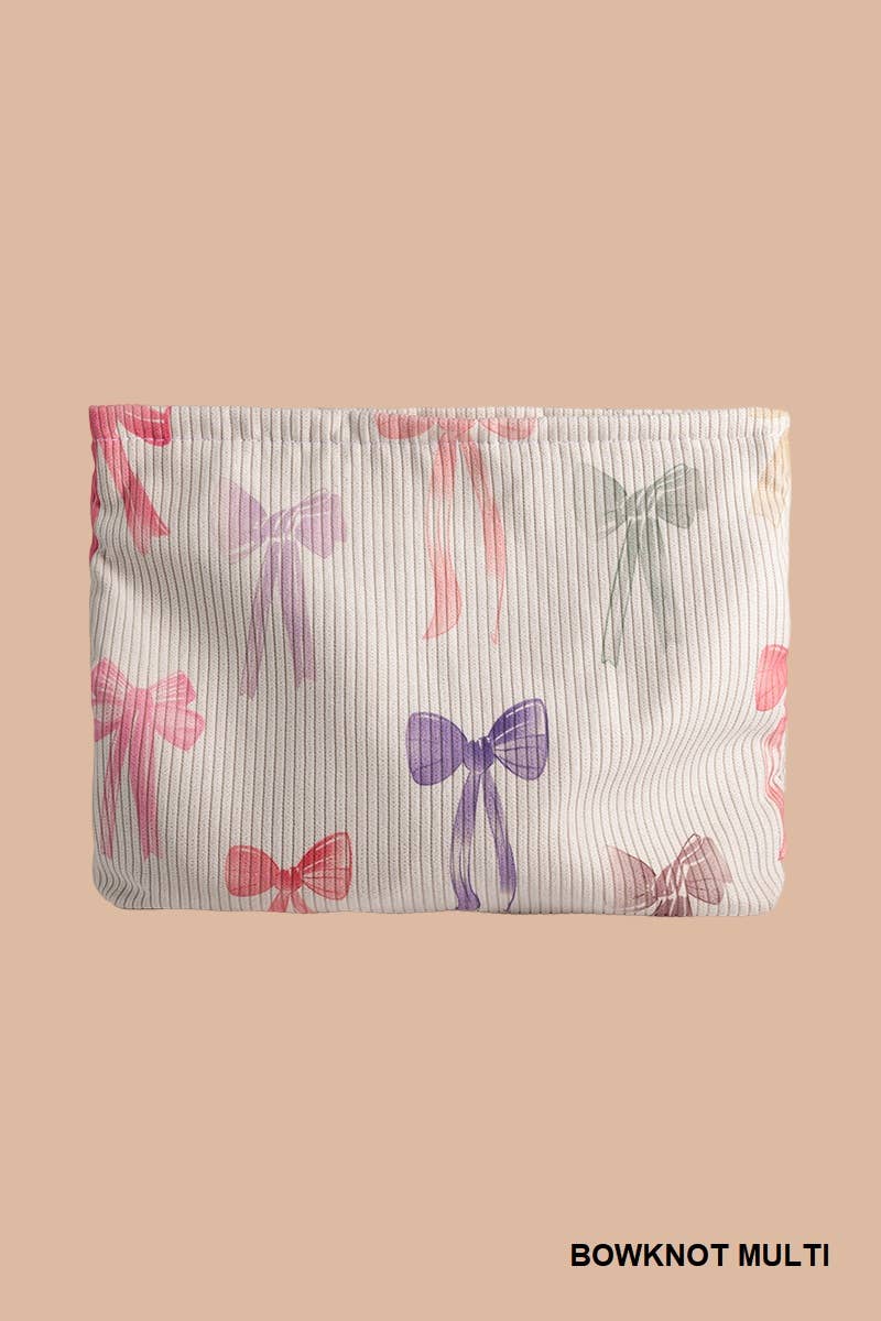 ,,...SI-27948 Bowknot Pattern Makeup Cosmetic Clutch Bag