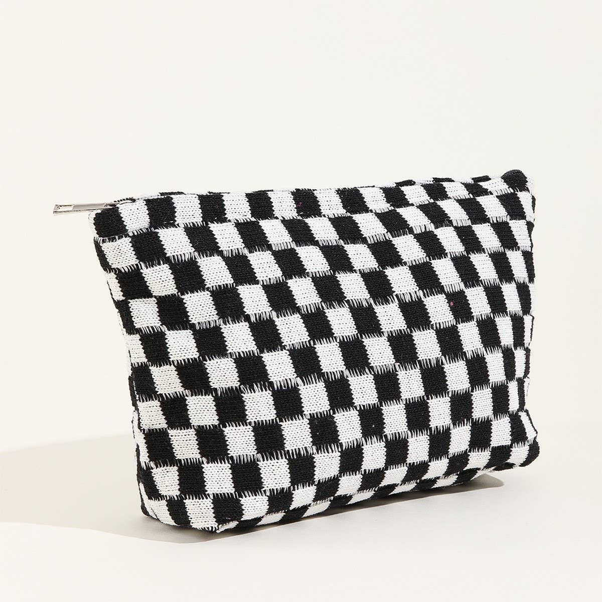 TRAVEL CHECKER MAKEUP COSMETIC POUCH BAG | 40P528