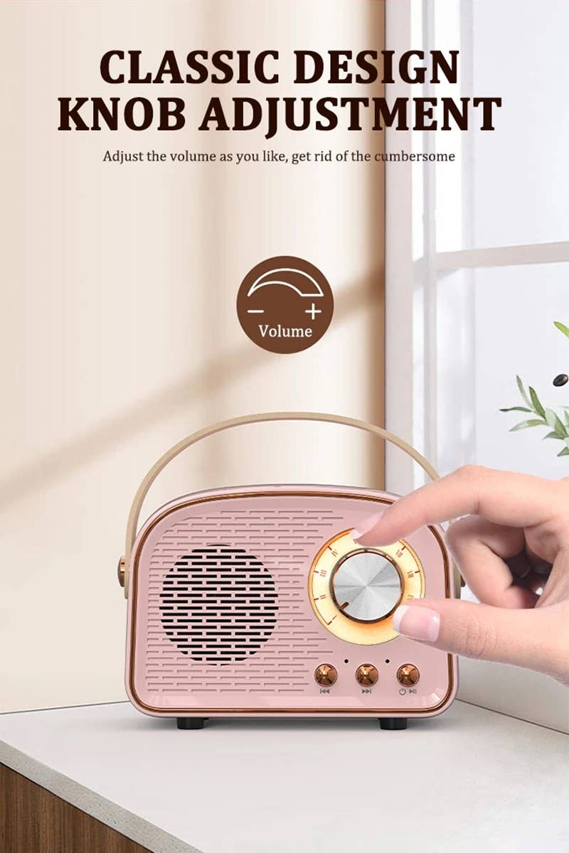 `.Mini Retro Fm Radio & Bluetooth Multifunction Speak