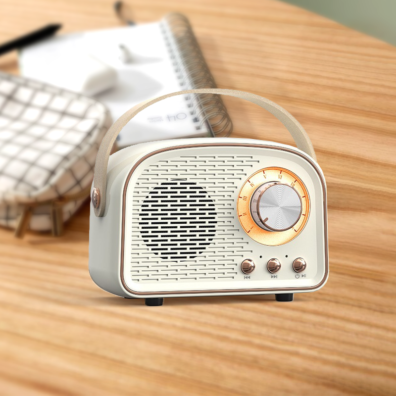 `.Mini Retro Fm Radio & Bluetooth Multifunction Speak