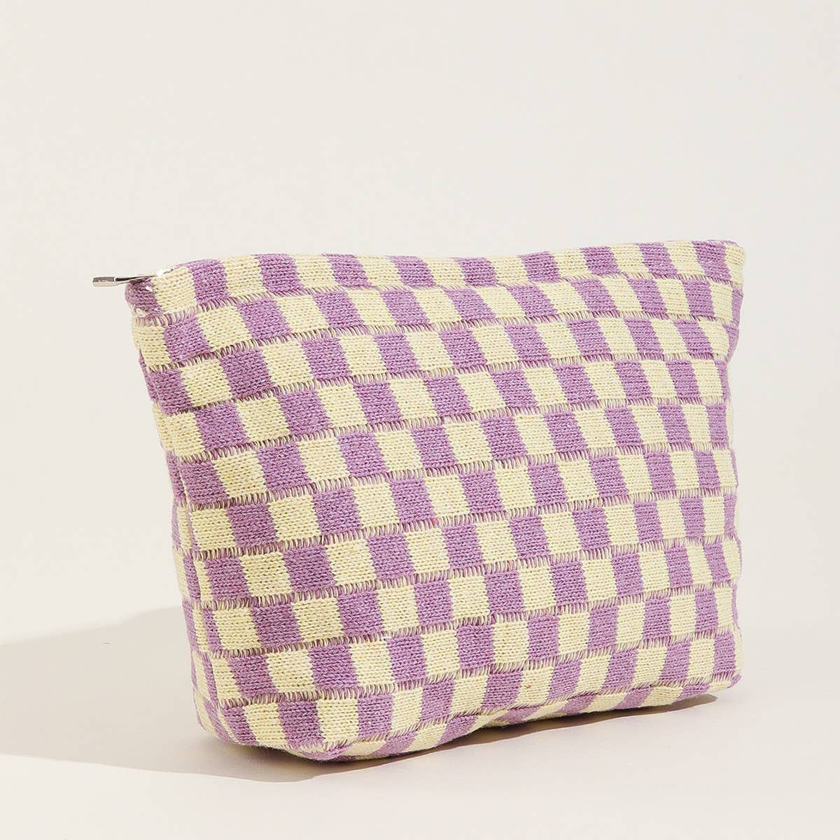 TRAVEL CHECKER MAKEUP COSMETIC POUCH BAG | 40P528