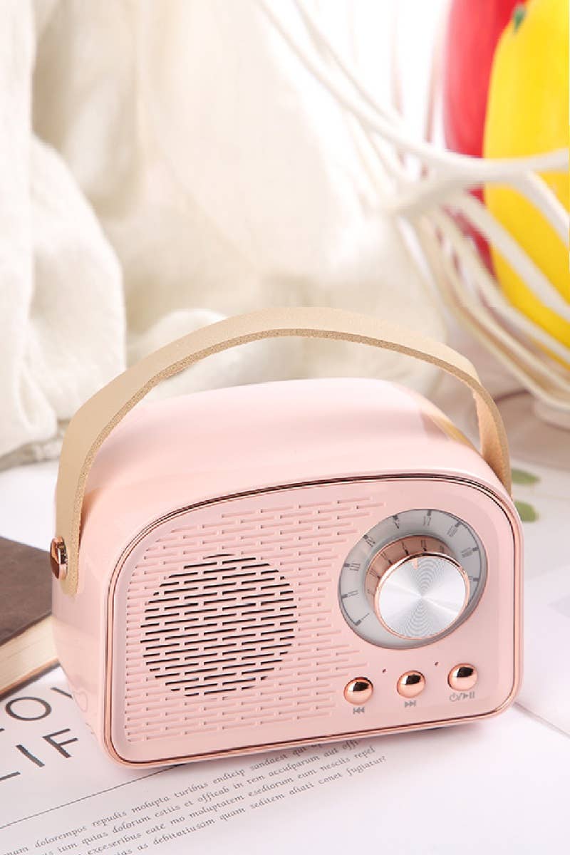 `.Mini Retro Fm Radio & Bluetooth Multifunction Speak