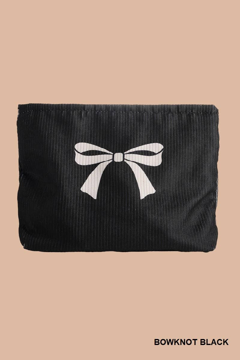 ,,...SI-27948 Bowknot Pattern Makeup Cosmetic Clutch Bag
