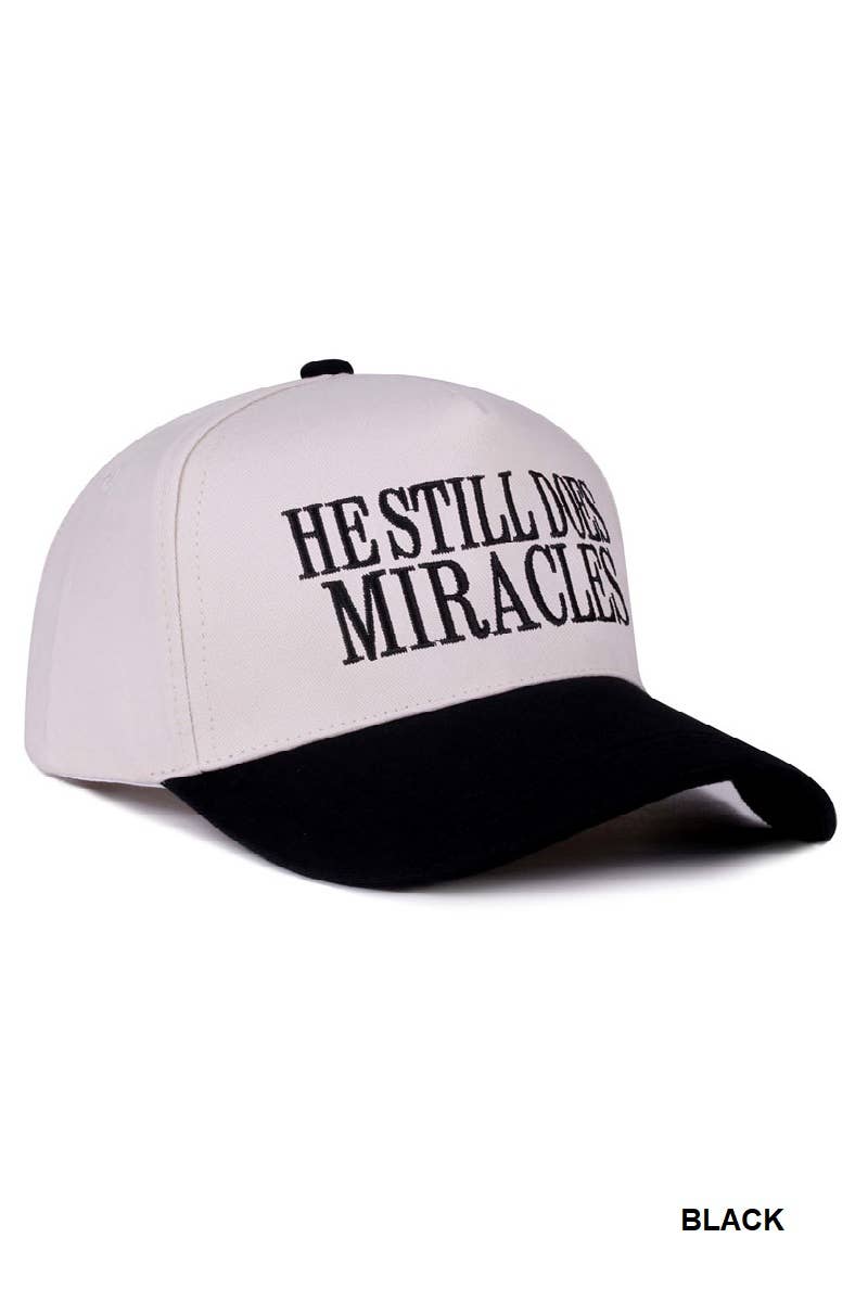 ,,,.._ 0811 He still does miracles two tone canvas cotton cap SI-28473