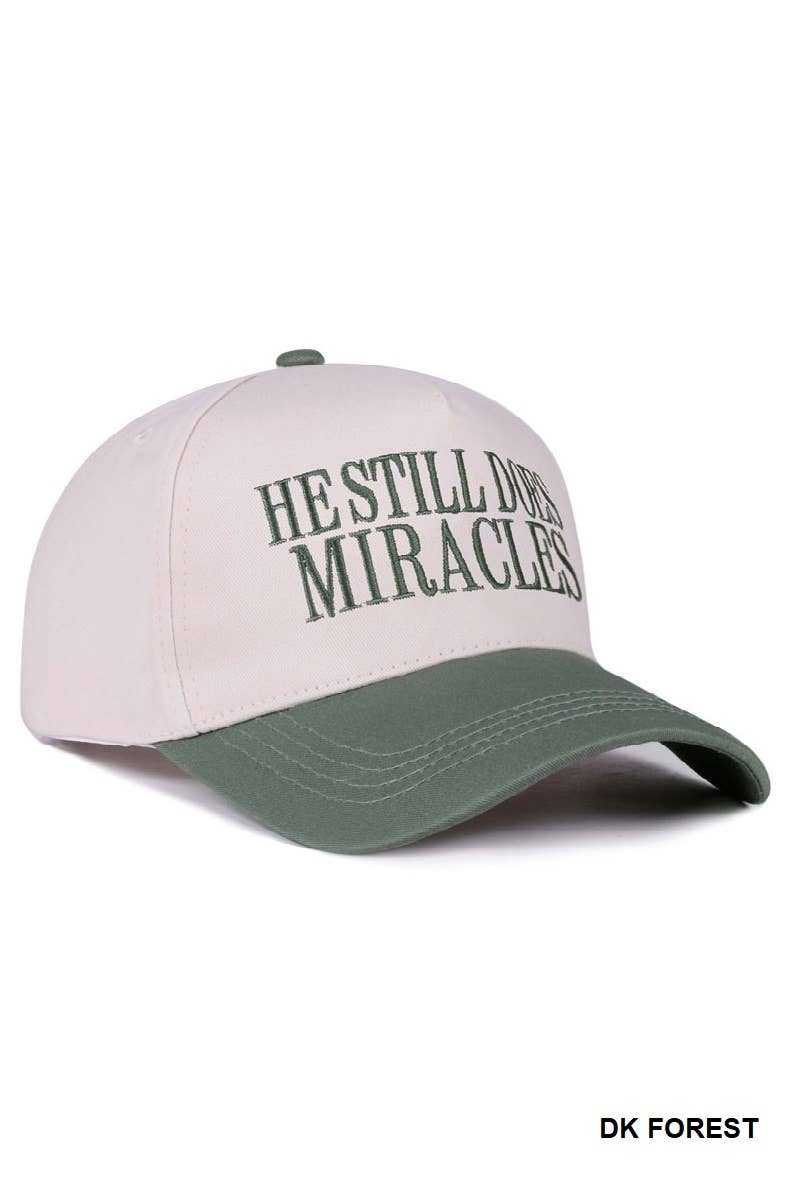 ,,,.._ 0811 He still does miracles two tone canvas cotton cap SI-28473
