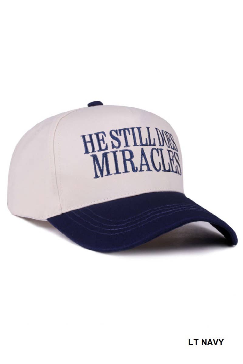 ,,,.._ 0811 He still does miracles two tone canvas cotton cap SI-28473