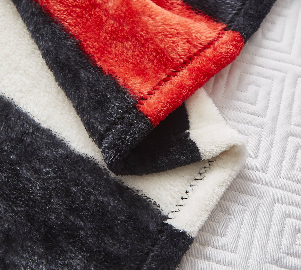 "Fire Department Flag" 1-Ply Faux Fur Everyday Blanket