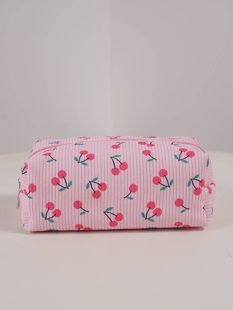 STRAWBERRY WESTERN BOW MAKEUP COSMETIC POUCH BAG | 40P544